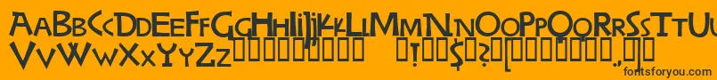 WoodringBold Font – Black Fonts on Orange Background