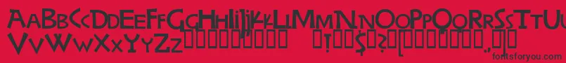 WoodringBold Font – Black Fonts on Red Background