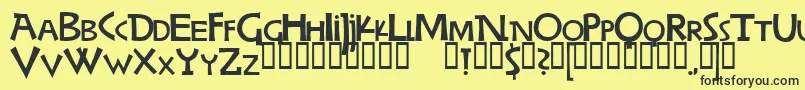 WoodringBold Font – Black Fonts on Yellow Background