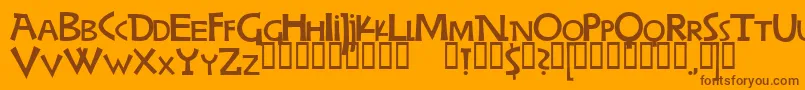 Lisätietoja WoodringBold-fontista WoodringBold-fontti – ruskeat fontit oranssilla taustalla