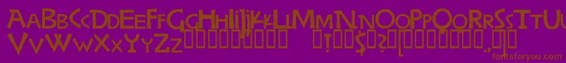 WoodringBold Font – Brown Fonts on Purple Background