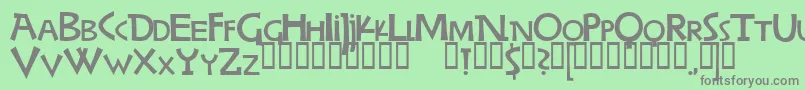 WoodringBold Font – Gray Fonts on Green Background