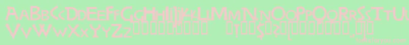 WoodringBold Font – Pink Fonts on Green Background