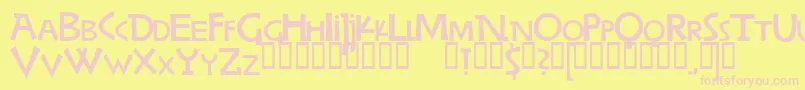 WoodringBold Font – Pink Fonts on Yellow Background