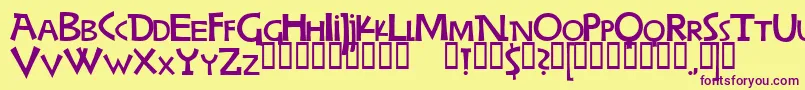 WoodringBold Font – Purple Fonts on Yellow Background