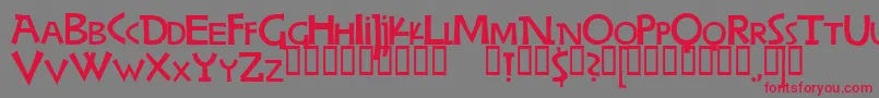 WoodringBold Font – Red Fonts on Gray Background