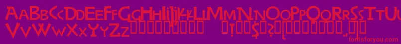 WoodringBold Font – Red Fonts on Purple Background