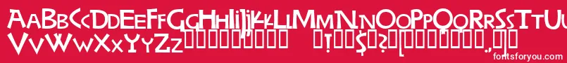 WoodringBold Font – White Fonts on Red Background