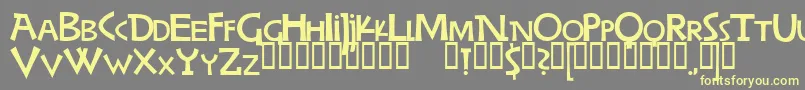 WoodringBold-Schriftart – Gelbe Schriften auf grauem Hintergrund