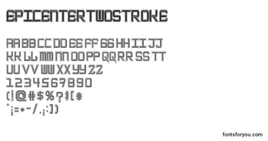 EpicenterTwostroke Font – alphabet, numbers, special characters