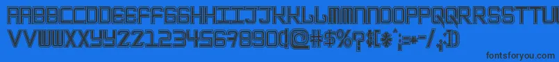 EpicenterTwostroke Font – Black Fonts on Blue Background