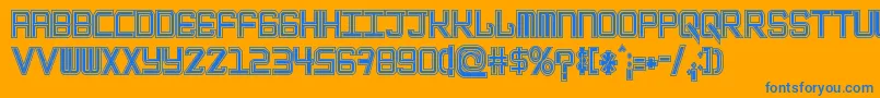 EpicenterTwostroke Font – Blue Fonts on Orange Background