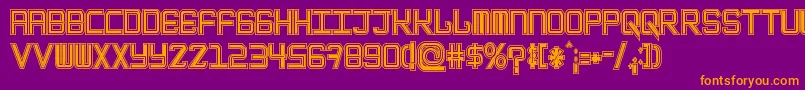 EpicenterTwostroke Font – Orange Fonts on Purple Background