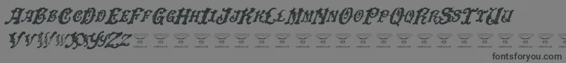 DinglehuckleberryItalic Font – Black Fonts on Gray Background
