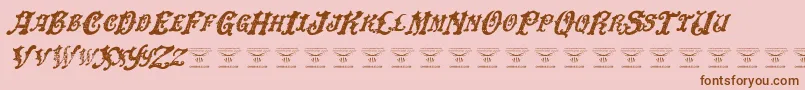 DinglehuckleberryItalic-Schriftart – Braune Schriften auf rosa Hintergrund