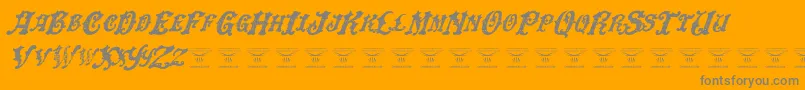 DinglehuckleberryItalic Font – Gray Fonts on Orange Background