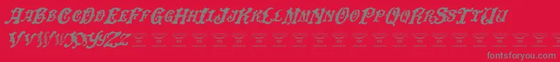 DinglehuckleberryItalic Font – Gray Fonts on Red Background