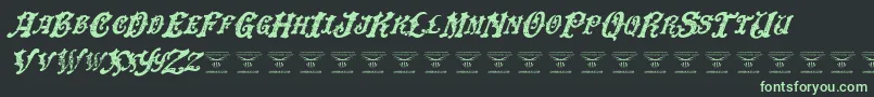 DinglehuckleberryItalic Font – Green Fonts on Black Background