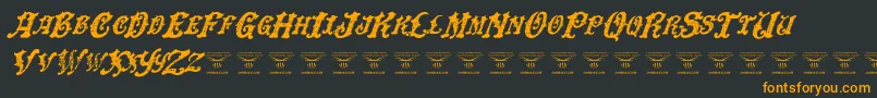 DinglehuckleberryItalic Font – Orange Fonts on Black Background