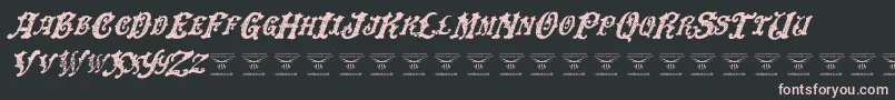 DinglehuckleberryItalic Font – Pink Fonts on Black Background