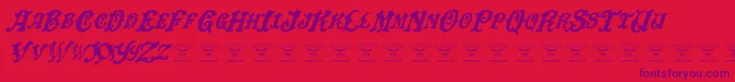 DinglehuckleberryItalic Font – Purple Fonts on Red Background