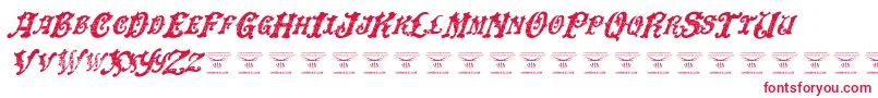 DinglehuckleberryItalic Font – Red Fonts on White Background
