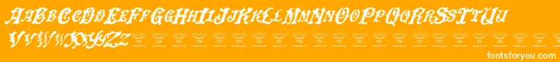 DinglehuckleberryItalic Font – White Fonts on Orange Background