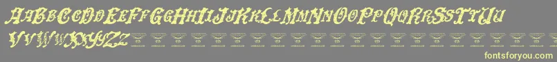 DinglehuckleberryItalic Font – Yellow Fonts on Gray Background