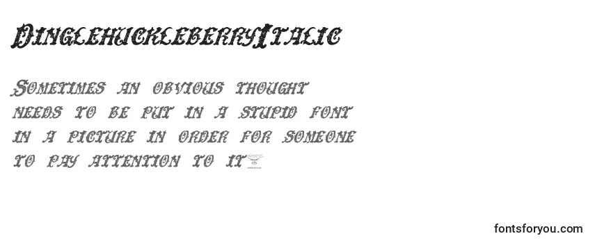 DinglehuckleberryItalic Font