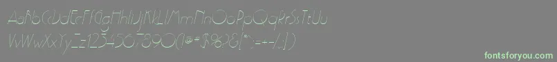 GatsbyflfItalic Font – Green Fonts on Gray Background