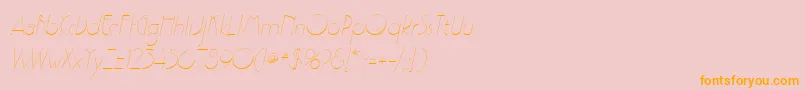 GatsbyflfItalic Font – Orange Fonts on Pink Background