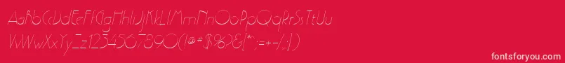 GatsbyflfItalic Font – Pink Fonts on Red Background