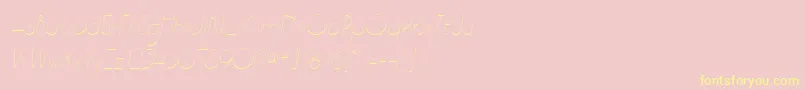 GatsbyflfItalic Font – Yellow Fonts on Pink Background