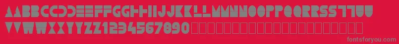 Deum Font – Gray Fonts on Red Background