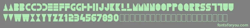 Deum Font – Green Fonts on Gray Background