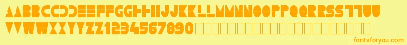 Deum Font – Orange Fonts on Yellow Background