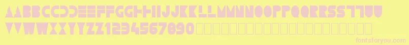 Deum Font – Pink Fonts on Yellow Background