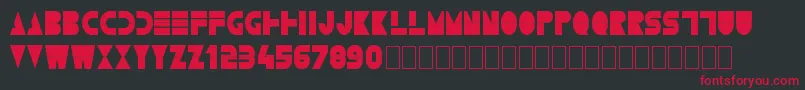 Deum Font – Red Fonts on Black Background