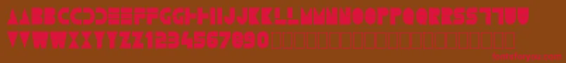 Deum Font – Red Fonts on Brown Background