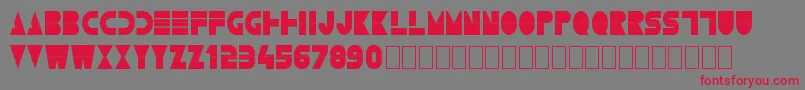 Deum Font – Red Fonts on Gray Background