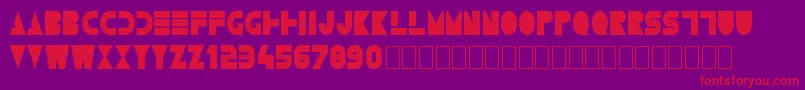 Deum Font – Red Fonts on Purple Background