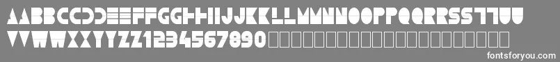 Deum Font – White Fonts on Gray Background
