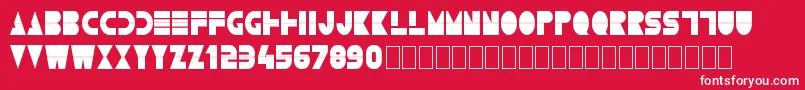 Deum Font – White Fonts on Red Background