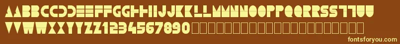 Deum Font – Yellow Fonts on Brown Background