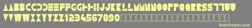 Deum Font – Yellow Fonts on Gray Background