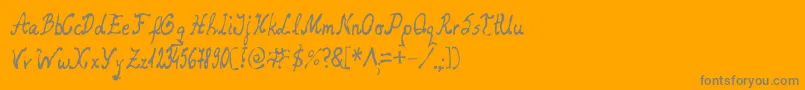 フォントRelaxed – オレンジの背景に灰色の文字