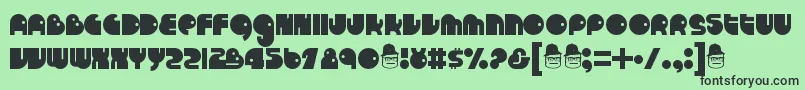 Runtron1983 Font – Black Fonts on Green Background