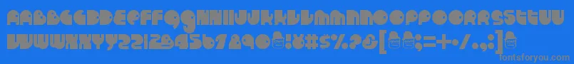 Runtron1983 Font – Gray Fonts on Blue Background
