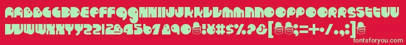 Runtron1983 Font – Green Fonts on Red Background