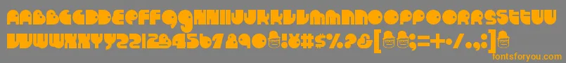 Runtron1983 Font – Orange Fonts on Gray Background